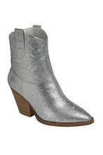 Load image into Gallery viewer, Rhinestone Pull-On Western Bootie
