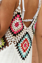 Load image into Gallery viewer, &quot;Sunny Serenity: Crochet V-Neck Spaghetti Strap Cover Up Dress&quot;
