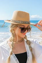 Load image into Gallery viewer, Boho Straw Panama Fedora
