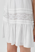 Load image into Gallery viewer, Sleeveless Lace Trim Halter Mini Dress
