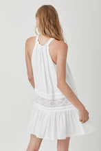 Load image into Gallery viewer, Sleeveless Lace Trim Halter Mini Dress
