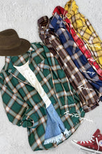 Load image into Gallery viewer, Oversized Plaid Flannel Shirt
