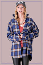 Load image into Gallery viewer, Oversized Plaid Flannel Shirt
