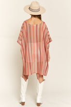 Load image into Gallery viewer, Colorful Vertical Striped Poncho
