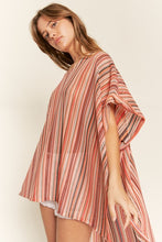 Load image into Gallery viewer, Colorful Vertical Striped Poncho
