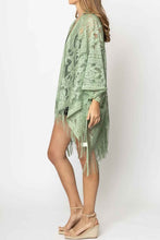 Load image into Gallery viewer, Fringed Lace Kimono
