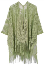 Load image into Gallery viewer, Fringed Lace Kimono
