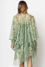 Load image into Gallery viewer, Fringed Lace Kimono
