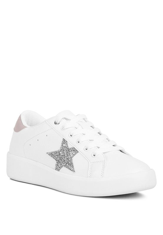 Glitter Star Flatform Sneakers