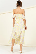 Load image into Gallery viewer, Pastel Florals Smocked Midi Dress
