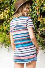 Load image into Gallery viewer, Striped V-Neck Tee
