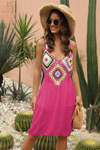 Load image into Gallery viewer, &quot;Sunny Serenity: Crochet V-Neck Spaghetti Strap Cover Up Dress&quot;
