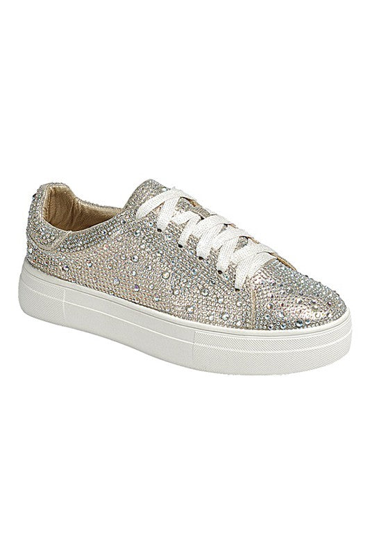 Stacy Low Top Rhinestone Sneakers