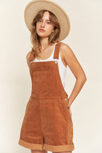 Load image into Gallery viewer, Corduroy Adjustable Strap Overall Shorts:  S-XL
