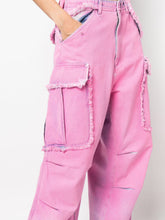 Load image into Gallery viewer, &quot;The Urban Pink:  Frayed Cargo Jeans&quot;
