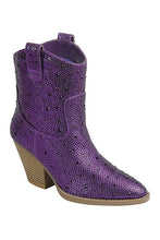 Load image into Gallery viewer, Rhinestone Pull-On Western Bootie
