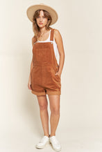 Load image into Gallery viewer, Corduroy Adjustable Strap Overall Shorts:  S-XL
