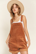 Load image into Gallery viewer, Corduroy Adjustable Strap Overall Shorts:  S-XL
