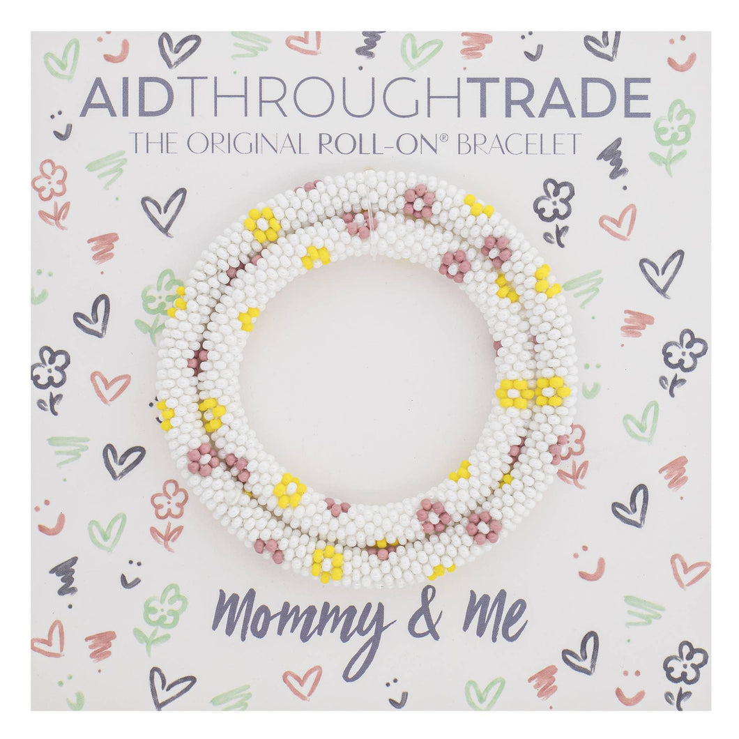 'Mommy & Me' Glass Bead Roll-On Bracelet Set - Moon Blossom Boutique