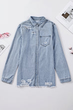 Load image into Gallery viewer, Urban Edge Distressed Raw Denim Jacket
