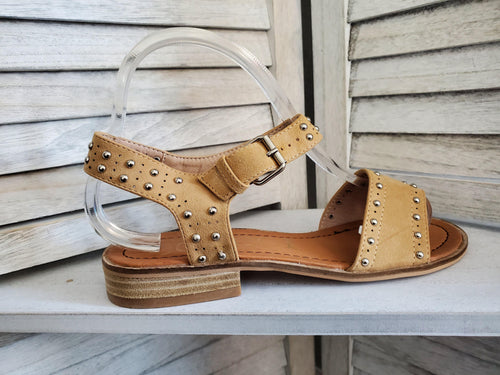 Camel Studded Sandal - Moon Blossom Boutique