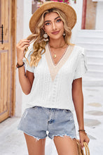 Load image into Gallery viewer, Eyelet V-Neck Tee
