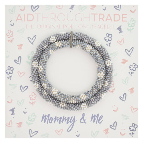 💖  'Mommy & Me' Glass Bead Roll-On Bracelet Set - Moon Blossom Boutique