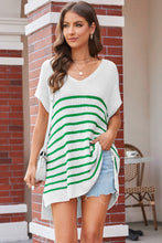 Load image into Gallery viewer, Striped V-Neck Knit Top
