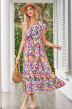 Load image into Gallery viewer, Ruffled Floral One Shoulder Dress
