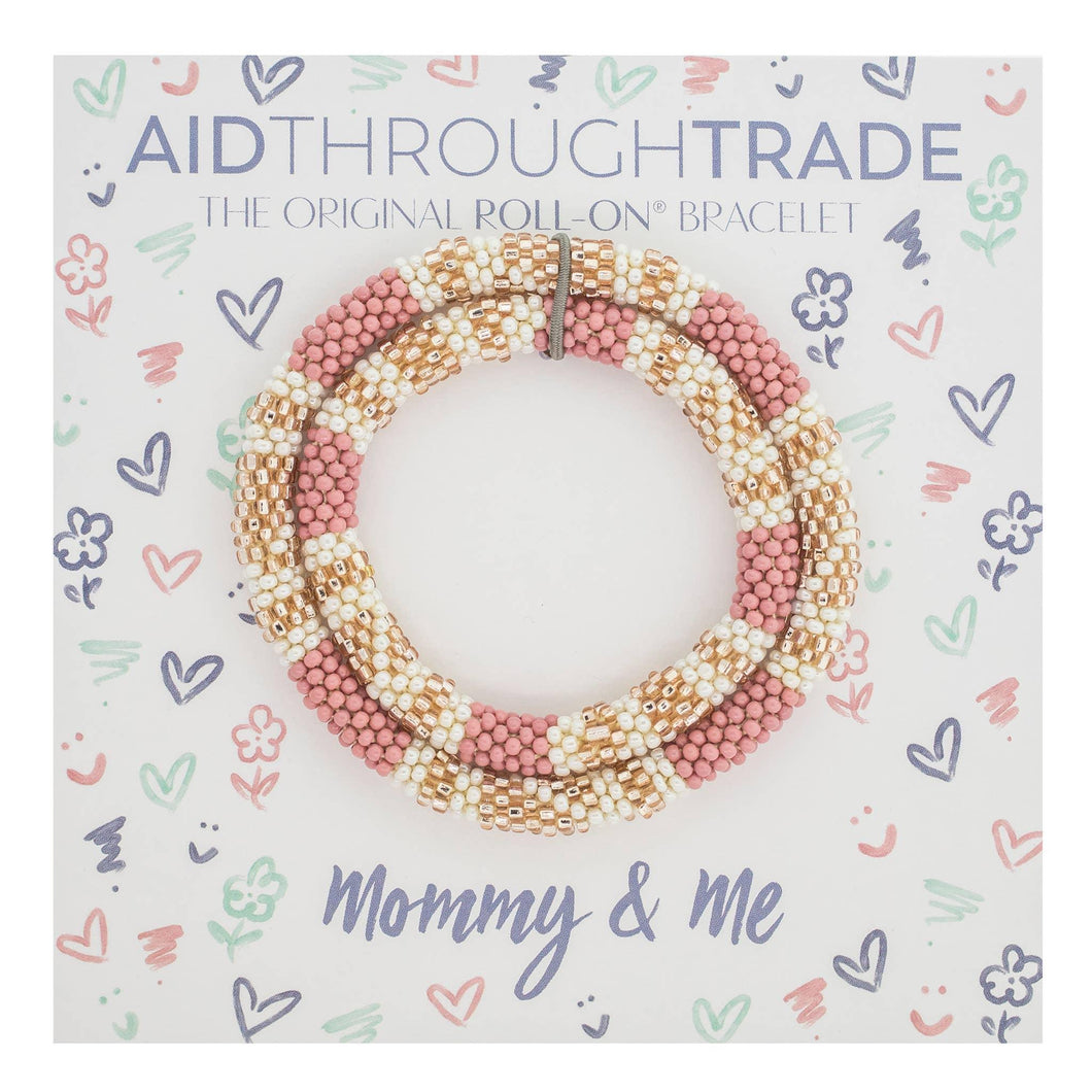 'Mommy & Me' Roll-On® Glass Bead Bracelet Set - Moon Blossom Boutique