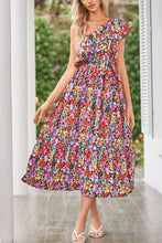 Load image into Gallery viewer, Ruffled Floral One Shoulder Dress
