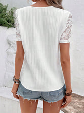 Load image into Gallery viewer, Feminine Elegance Lacey V-Neck Blouse
