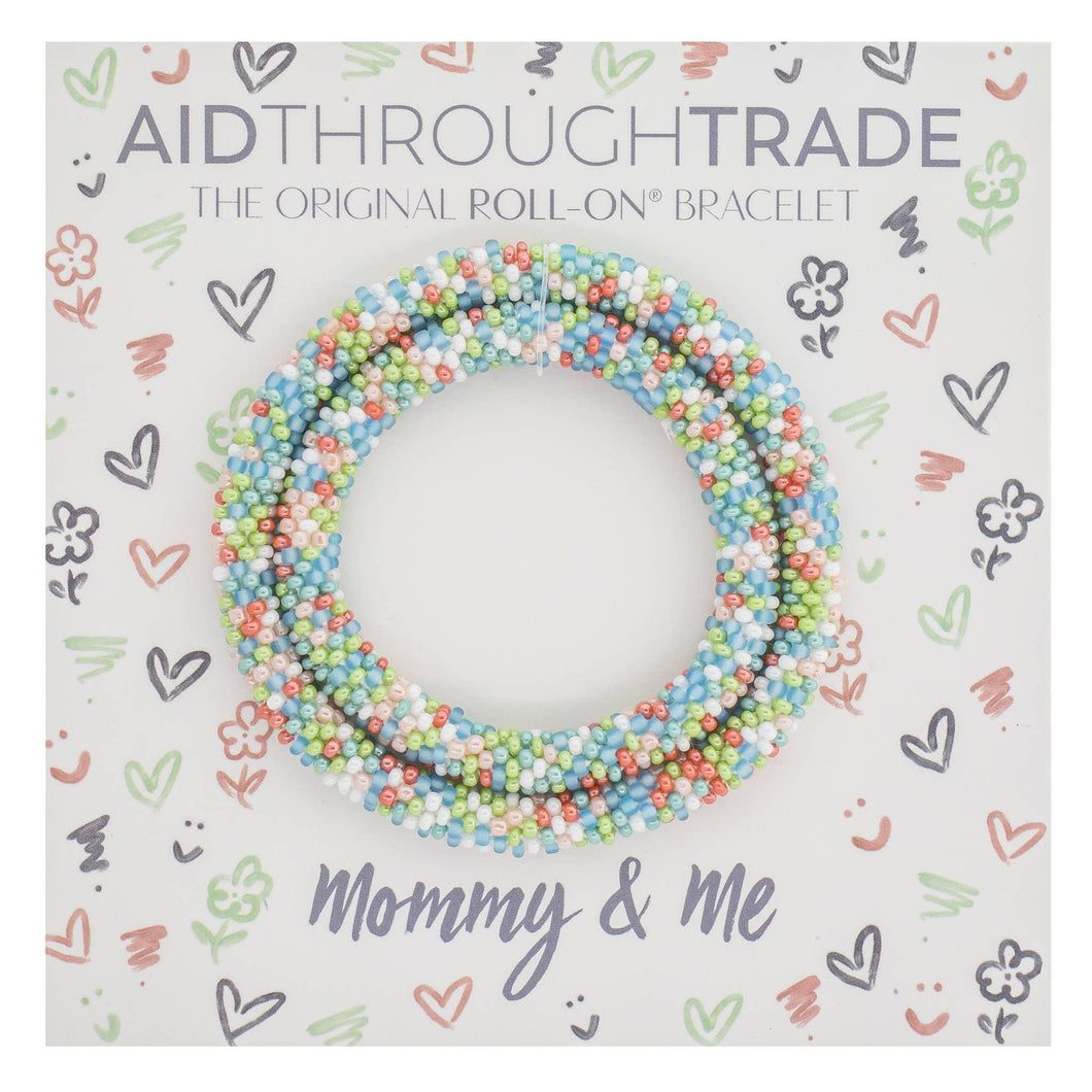 'Mommy & Me' Roll-On® Glass Bead Bracelet Set - Moon Blossom Boutique