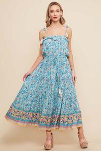 Forget Me Not Boho Midi Dress - Moon Blossom Boutique