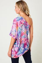 Load image into Gallery viewer, Fun Edgy Colorful Asymmetrical Blouse - Moon Blossom Boutique
