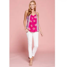 Load image into Gallery viewer, Pink Boho Print Tank Top with Racer Back - Moon Blossom Boutique
