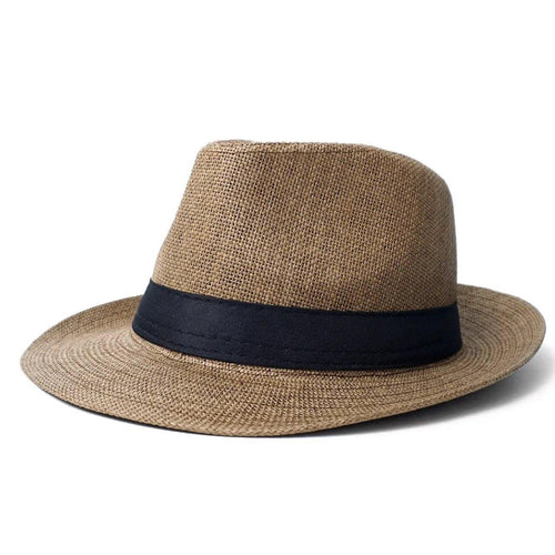 Banded Straw Trilby Fedora - Moon Blossom Boutique