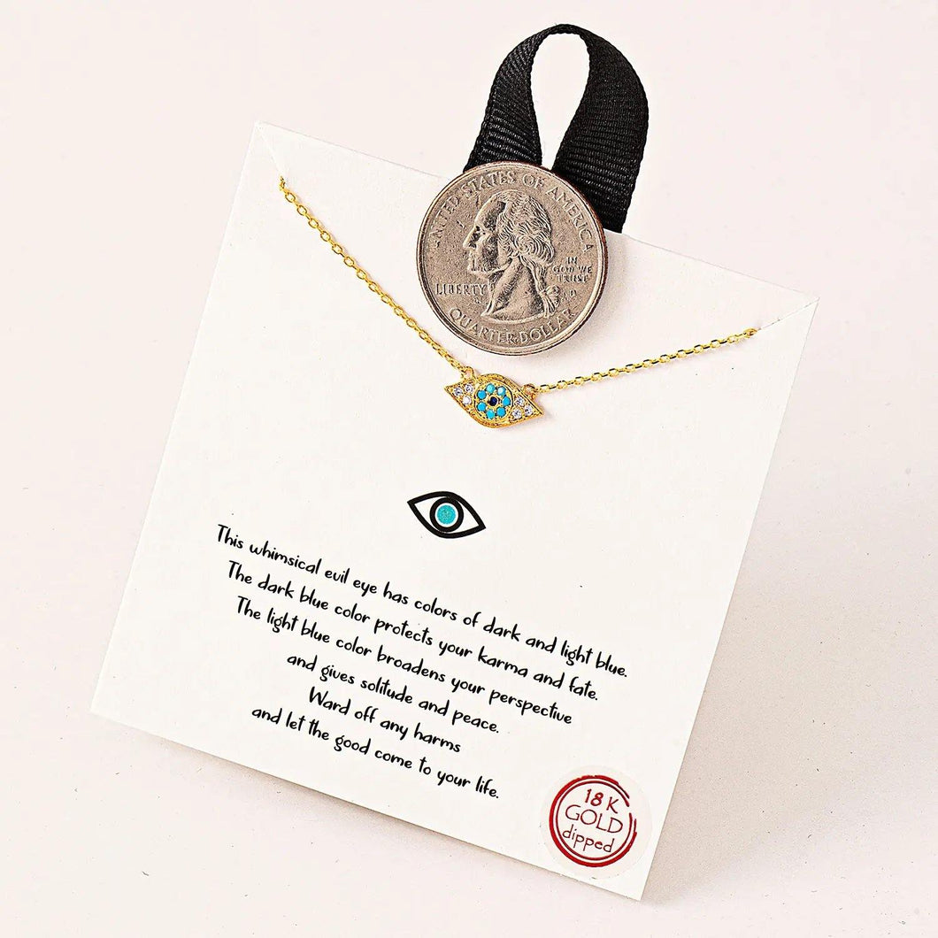 Gorgeous Evil Eye Pendant Necklace - Moon Blossom Boutique