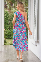 Load image into Gallery viewer, Ruffled Floral One Shoulder Dress
