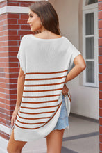 Load image into Gallery viewer, Striped V-Neck Knit Top
