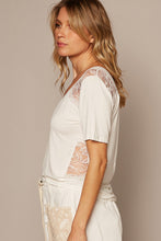 Load image into Gallery viewer, V-Neck Lace Trim Top
