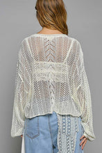 Load image into Gallery viewer, &quot;Chic Comfort: Openwork knit Balloon Sleeve Cover Up&quot;
