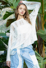 Load image into Gallery viewer, &quot;Casual Chic: Distressed Round Neck Long Sleeve Knit Cover Up&quot;
