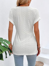 Load image into Gallery viewer, Chic Sophistication Eyelet V-Neck Blouse
